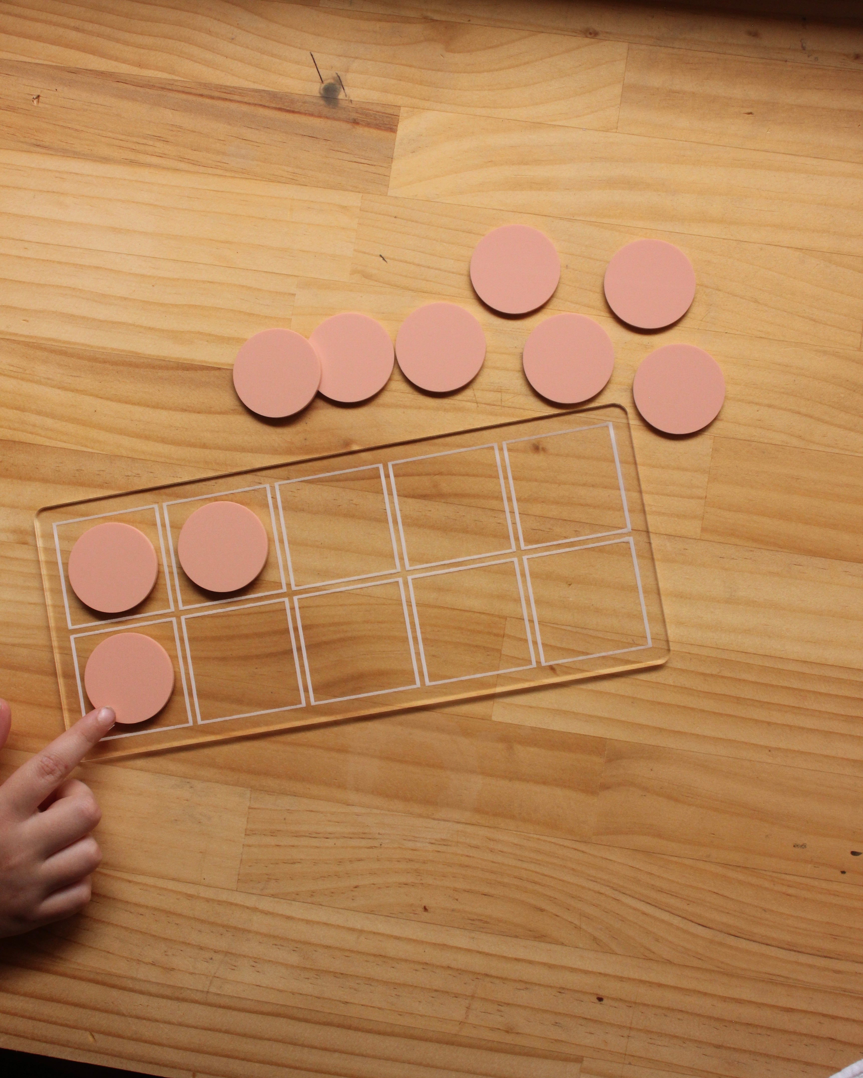 Tens frame board & counters | Acrylic maths learning resources – Lumi ...